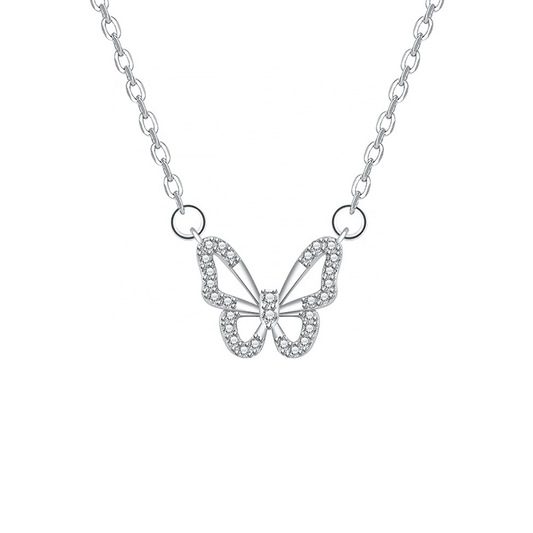 Dreamy Butterfly Necklace Silver - Pura Jewels