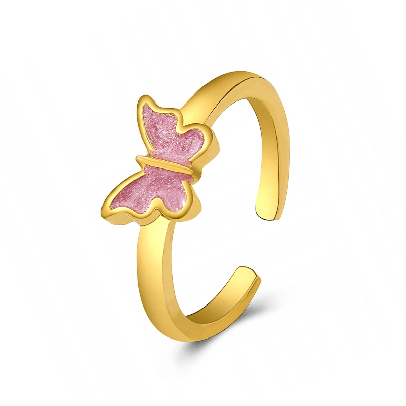 Blush Butterfly Ring Adjustable - Pura Jewels