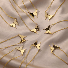 Butterfly Engraved Initial Necklace