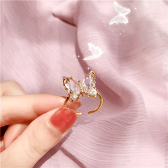 Crystal Butterfly Ring - Pura Jewels
