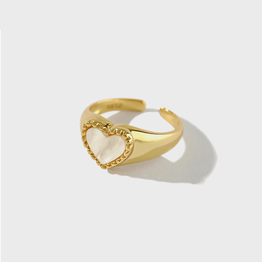 Pearl Heart Ring - Pura Jewels
