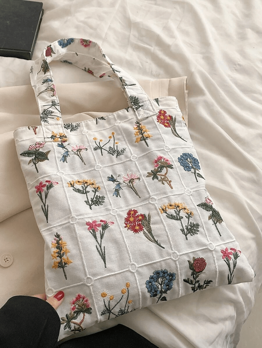 Blooming Beauty Embroidered Shoulder Bag - Pura Jewels