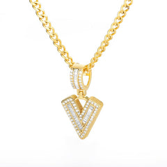 Icey Initial Letter Necklace