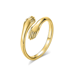 Hug Ring Adjustable / Gold - Pura Jewels