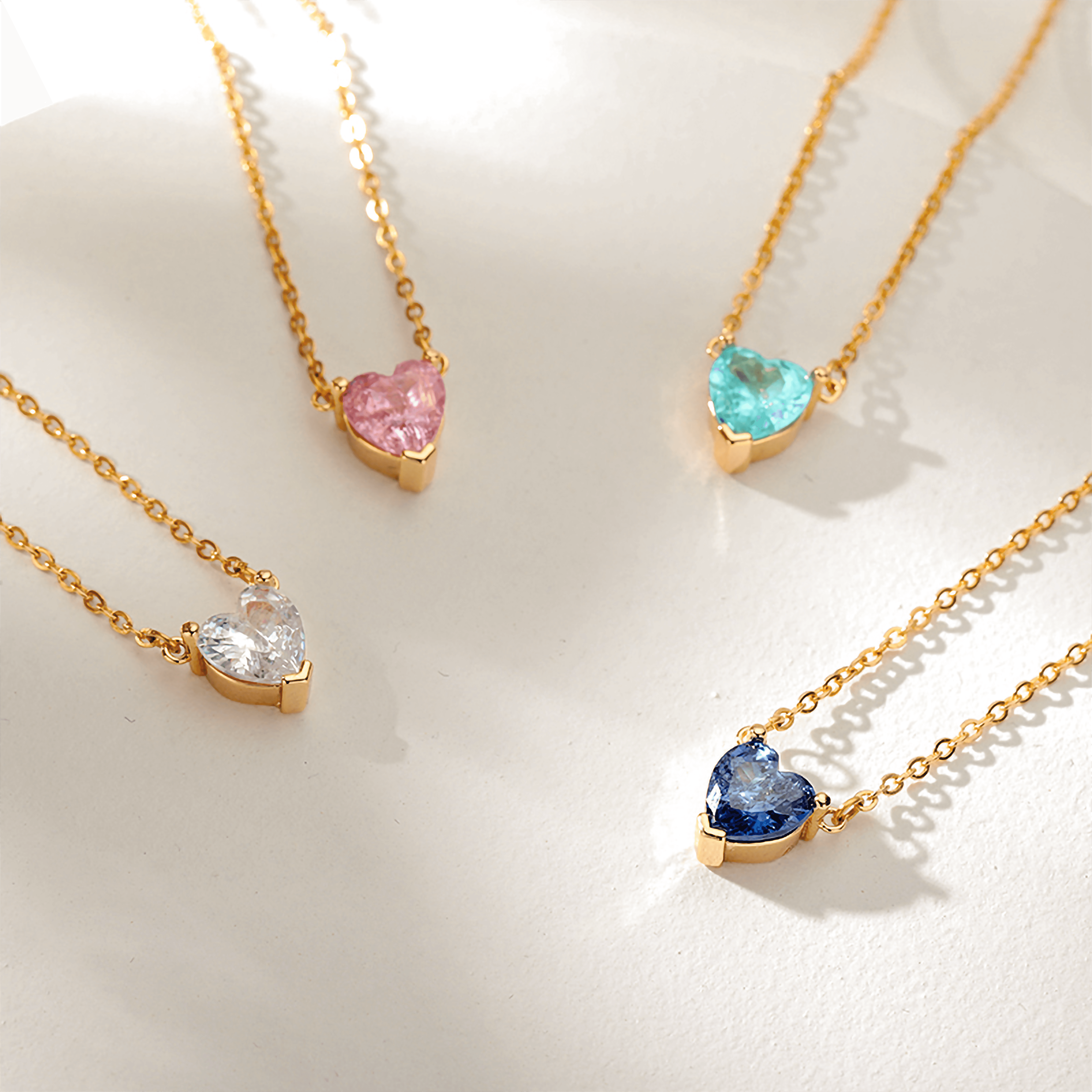 Sapphire Heart Necklace - Pura Jewels