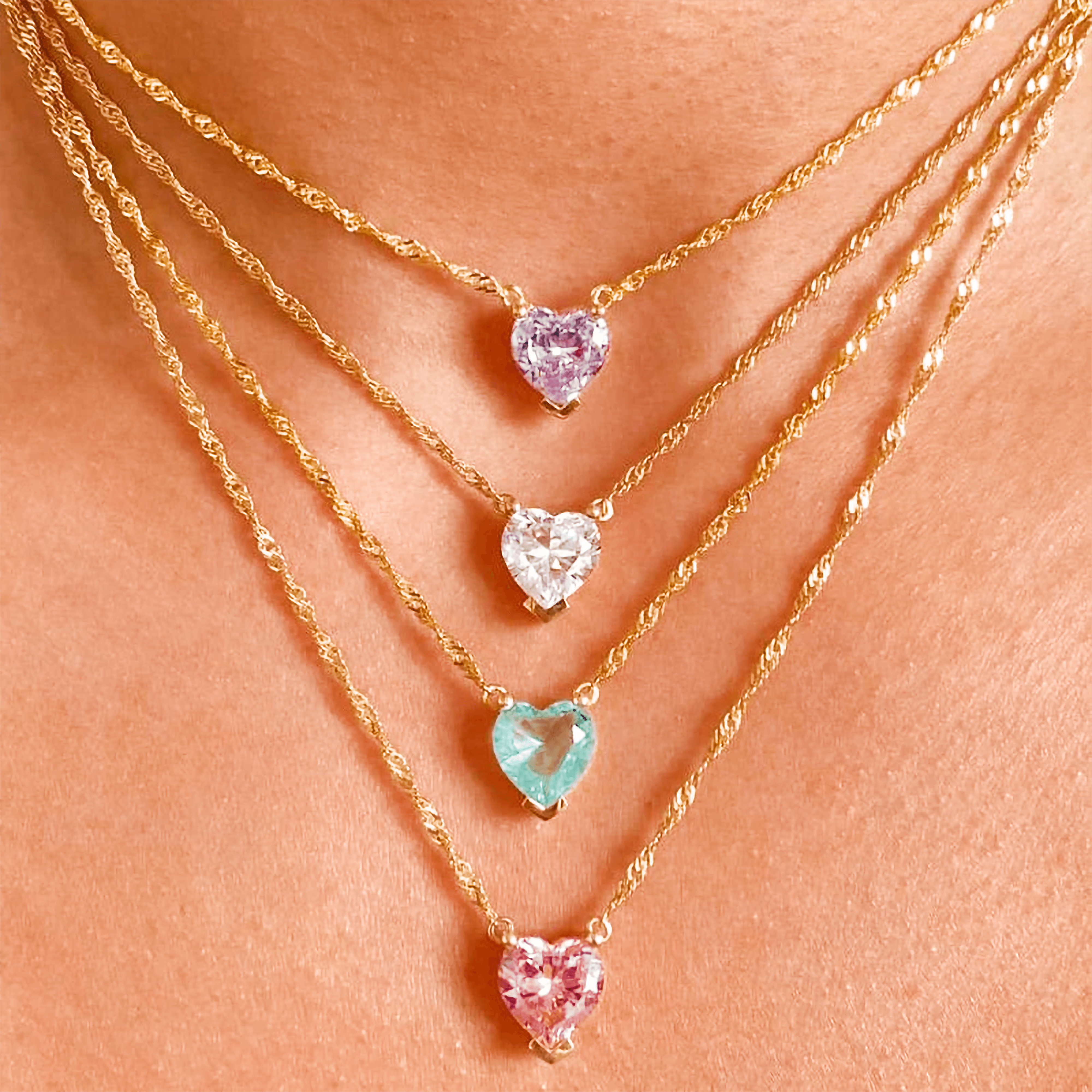 Grape Heart Necklace - Pura Jewels