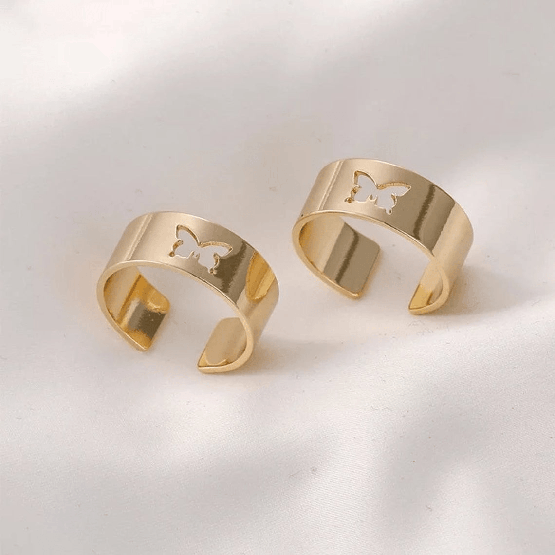 Butterfly Couple Rings - Pura Jewels