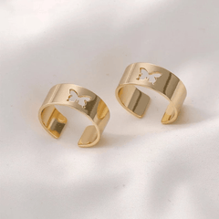 Butterfly Couple Rings - Pura Jewels