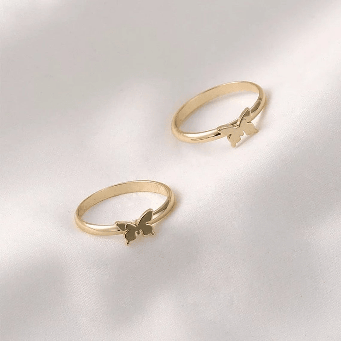 Butterfly Couple Rings - Pura Jewels