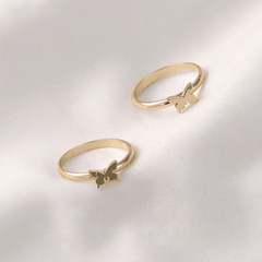 Butterfly Couple Rings - Pura Jewels