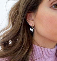 Pearl Butterfly Earrings - Pura Jewels