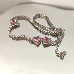 Pink Diamond Heart Necklace