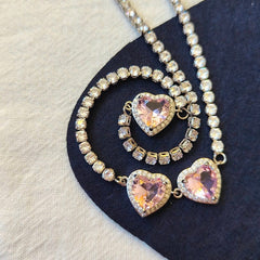 Pink Diamond Heart Necklace