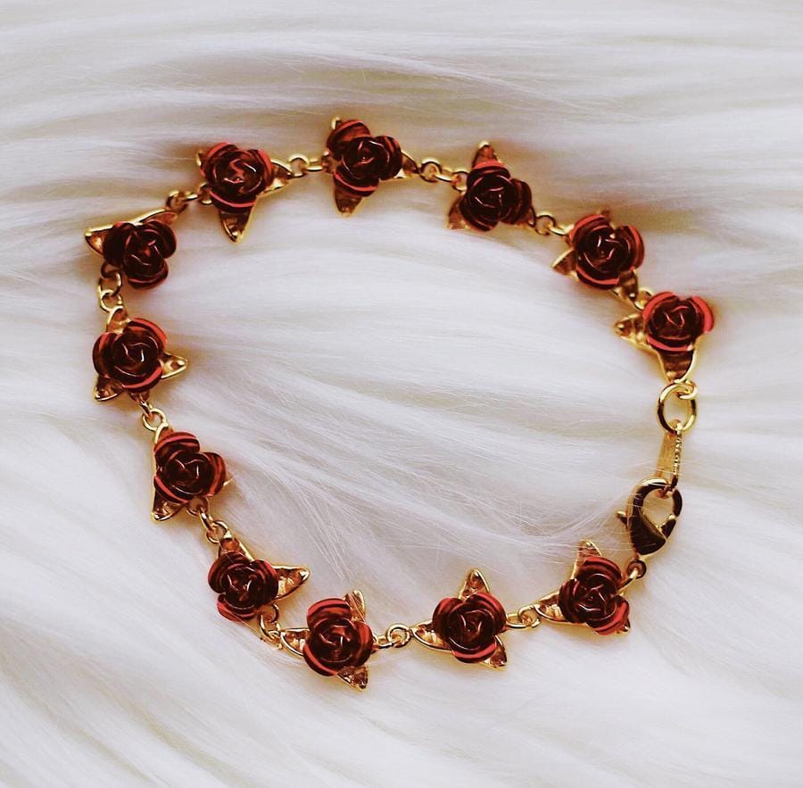 Dozen Red Rose Bracelet - Pura Jewels