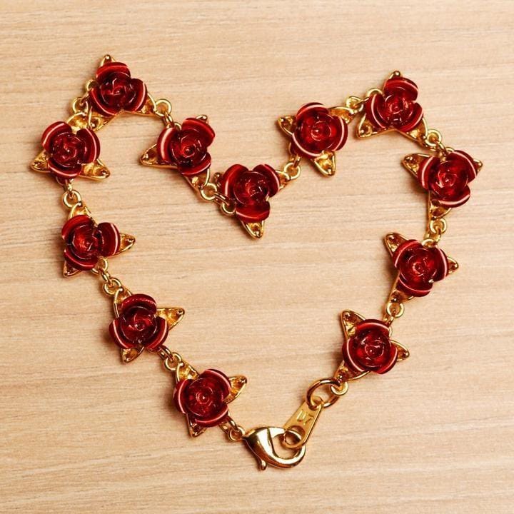 Dozen Red Rose Bracelet - Pura Jewels