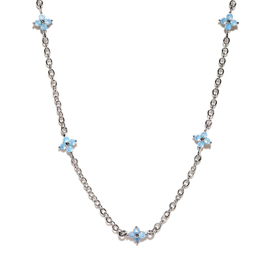 Mini Blue Blossom Necklace 1800