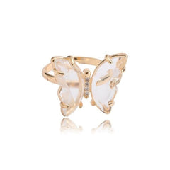 Crystal Butterfly Ring