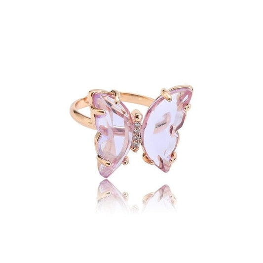 Crystal Butterfly Ring