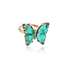 Crystal Butterfly Ring