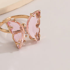 Crystal Butterfly Ring