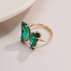 Crystal Butterfly Ring