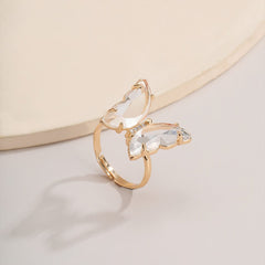 Crystal Butterfly Ring