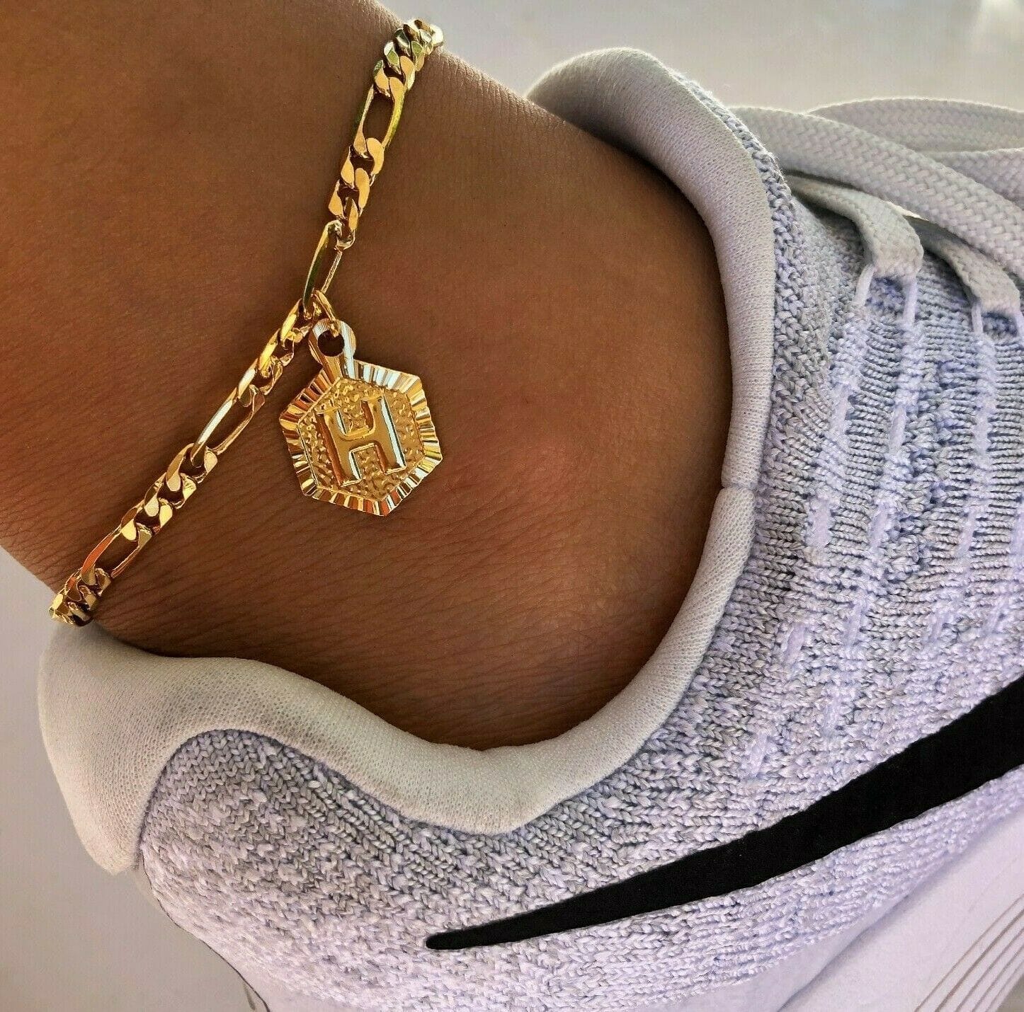 Initial Letter Anklet H - Pura Jewels