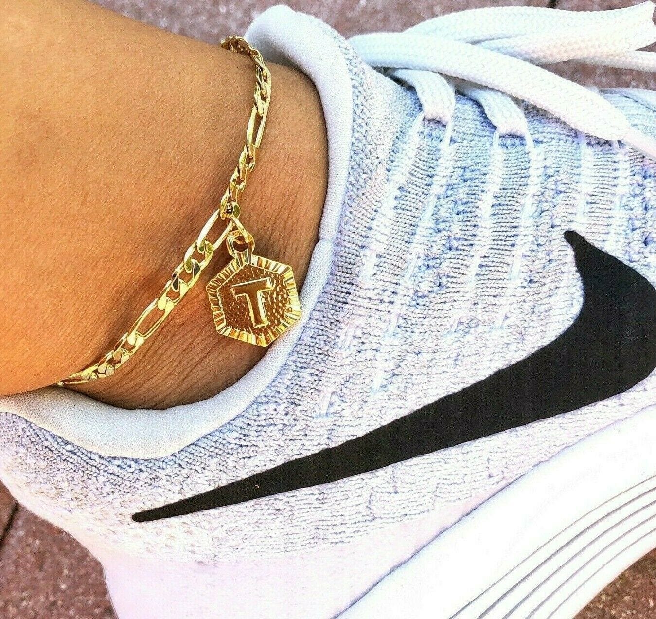 Initial Letter Anklet T - Pura Jewels