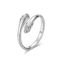 Hug Ring Adjustable / Silver - Pura Jewels