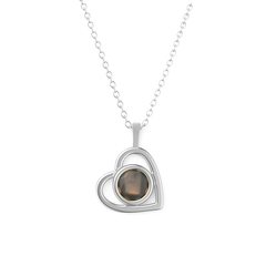 Personalized Photo Projection Necklace Silver - Pura Jewels