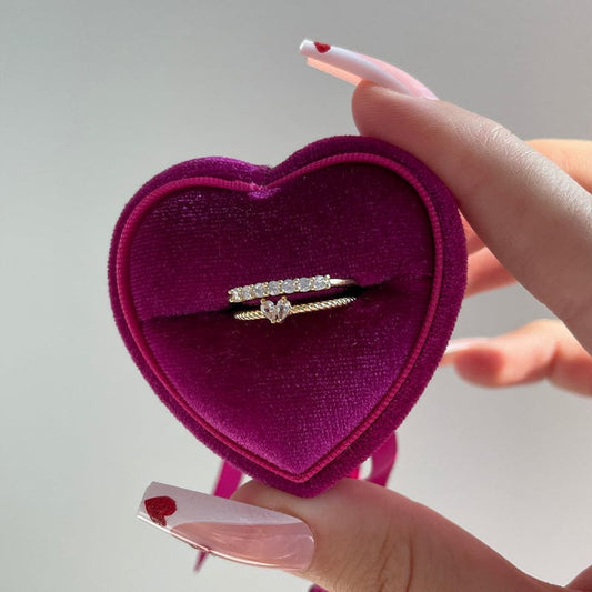 Sweetheart Duo Ring Set